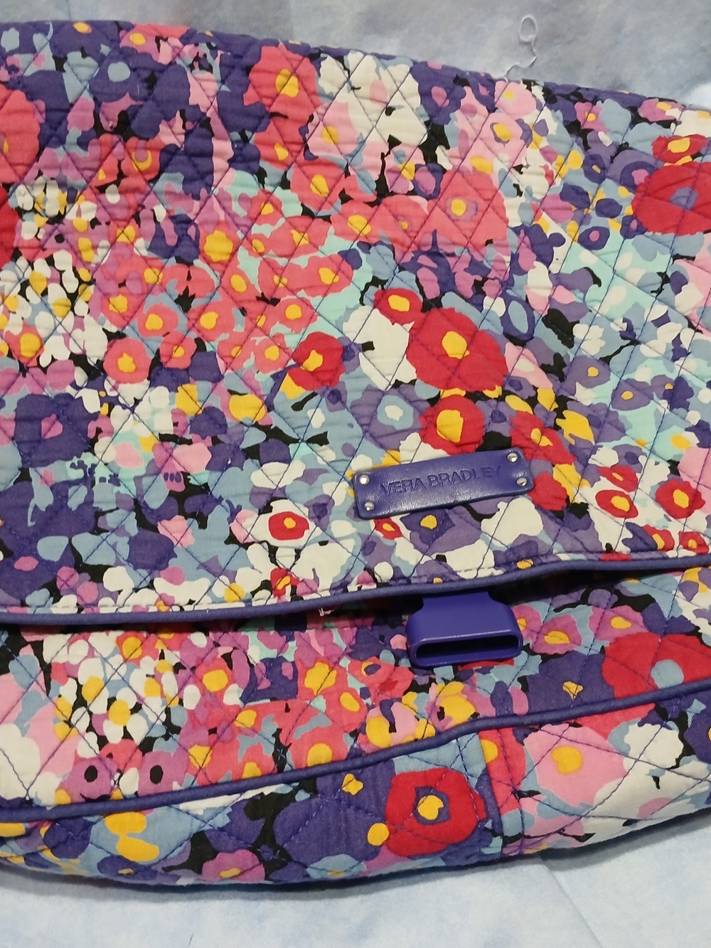 Vera Bradley Quilted Floral Shoulder Bag - Purple Multi